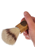 Scheerkwast SILVERTIP synthetisch; OLIJFHOUT; VEGAN