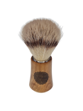 Scheerkwast SILVERTIP synthetisch; OLIJFHOUT; VEGAN