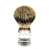 TOP! Scheerkwast SILVERTIP dassenhaar; doorzichtig acrylglas