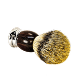TOP! Scheerkwast SILVERTIP dassenhaar; walnoot