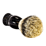 TOP!!! XL Scheerkwast SILVERTIP dassenhaar; BUFFELHOORN handvat