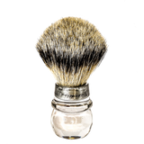TOP!!! XXL Scheerkwast SILVERTIP dassenhaar, transparant acryl