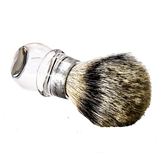 TOP!!! XXL Scheerkwast SILVERTIP dassenhaar, transparant acryl