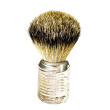 TOP!!! XXL Scheerkwast SILVERTIP dassenhaar, transparant acryl