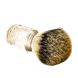 TOP!!! XXL Scheerkwast SILVERTIP dassenhaar, transparant acryl