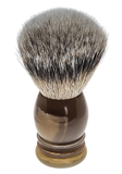 UNICAAT!!! XL Scheerkwast SILVERTIP dassenhaar; LICHT KLEURIG BUFFELHOORN