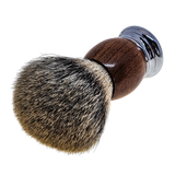 TOP! Scheerkwast SILVERTIP dassenhaar; Palissander en chroom