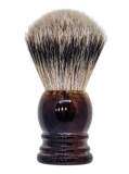 Scheerkwast SILVERTIP dassenhaar; Acryl schildpadkleurig