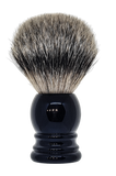 TOP!!! Scheerkwast SILVERTIP dassenhaar, zwart acryl