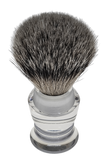 Scheerkwast SILVERTIP dassenhaar; transparant acryl 1