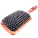 "De extra zachte EGEL" natuurhaarborstel met zachtere nylon-pins en met bolletjes - PADDLE BRUSH